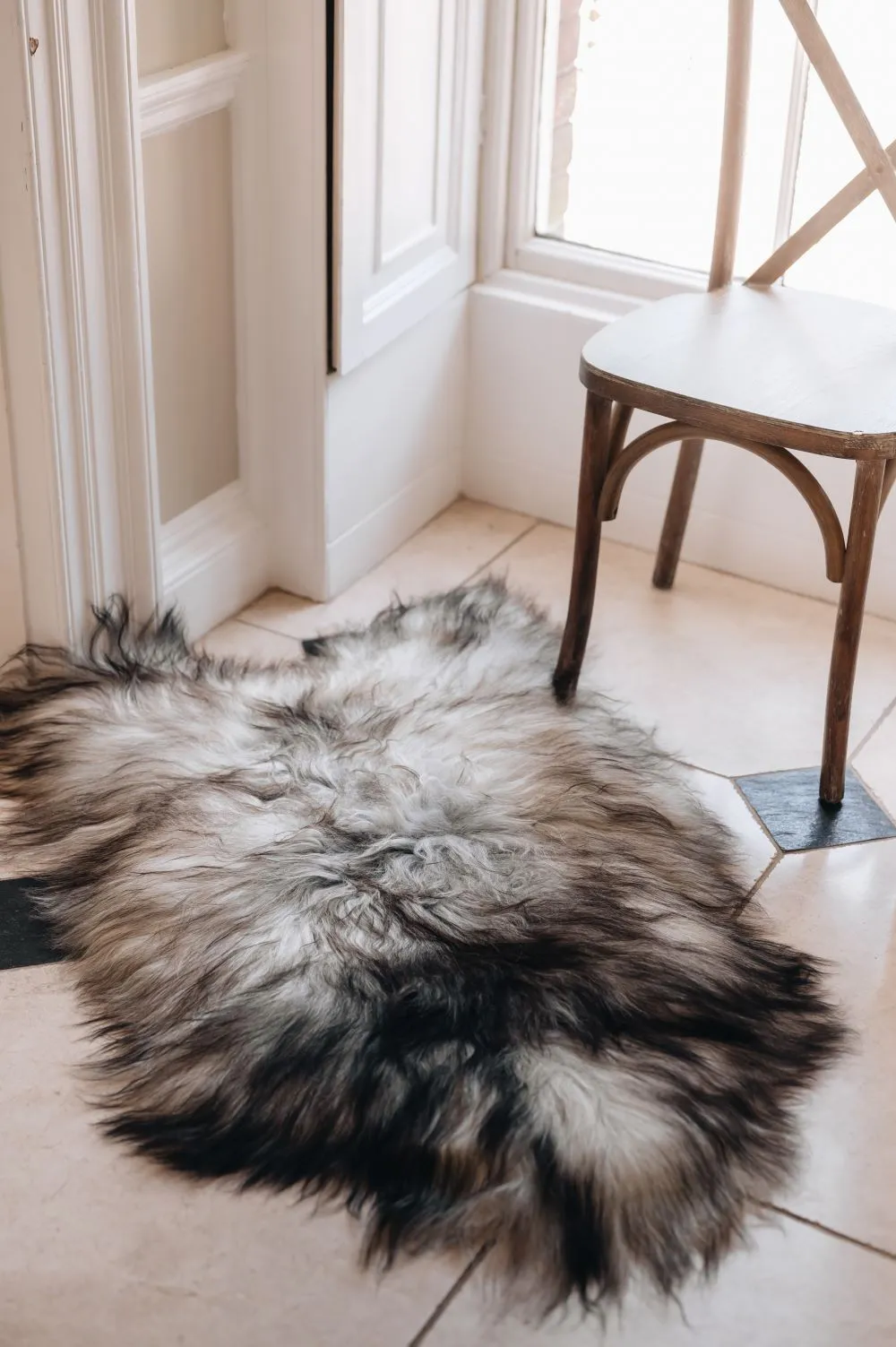 Icelandic Sheepskin Rug  Natural Grey