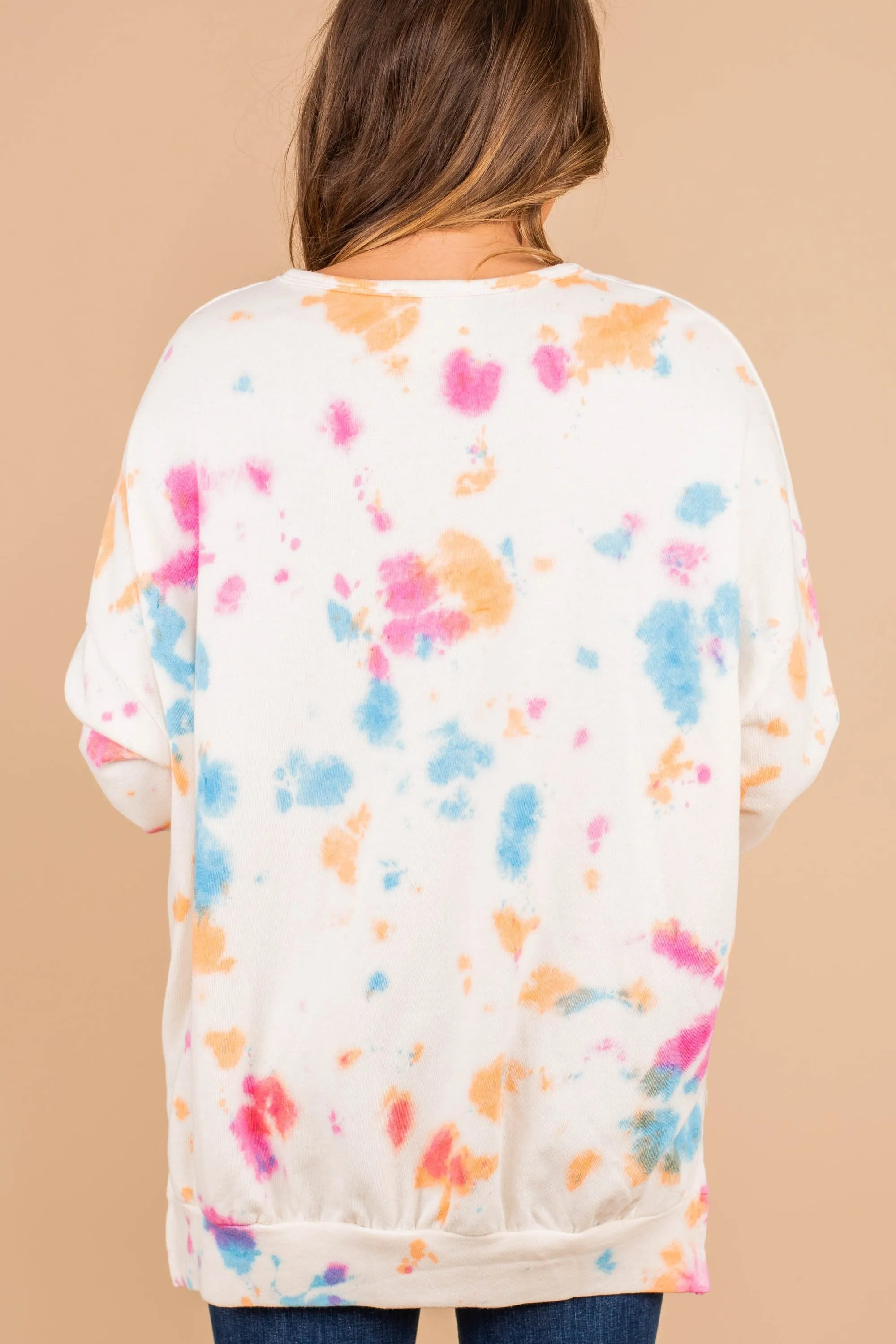 In The Summer Sun Pink Tie Dye Sweatshirt