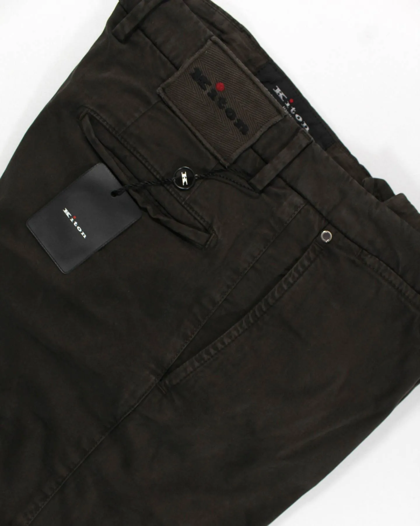 Kiton Pants Dark Brown 5 Pocket Casual Pants Slim Fit 33