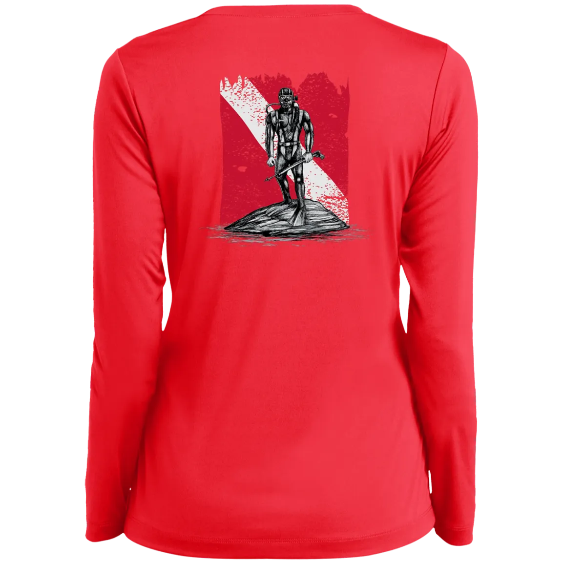 Ladies Long Sleeve Performance Vneck Tee