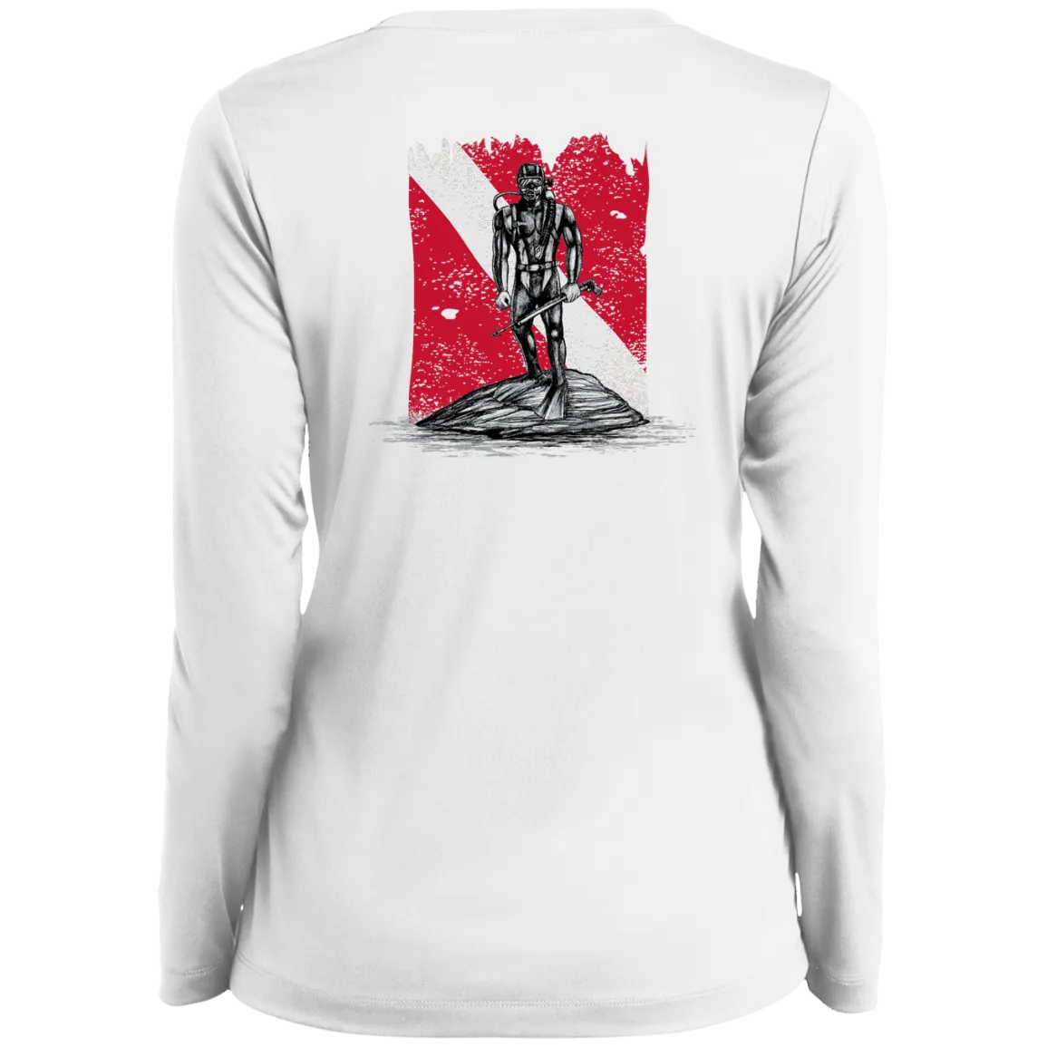 Ladies Long Sleeve Performance Vneck Tee