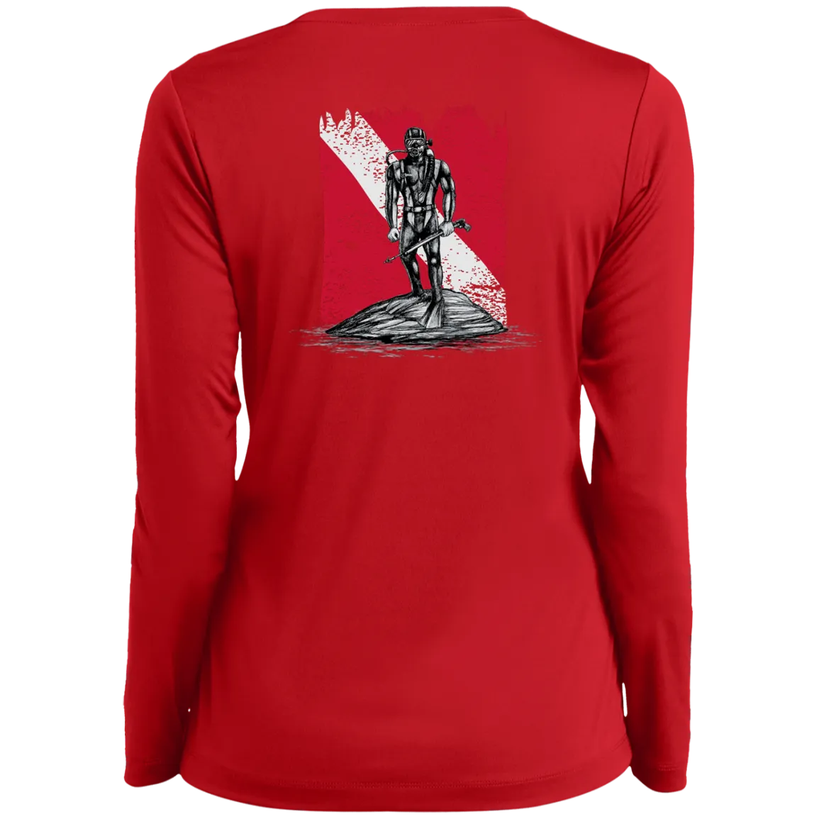 Ladies Long Sleeve Performance Vneck Tee