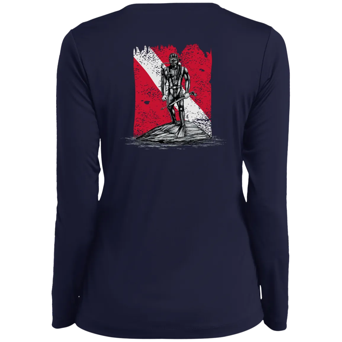 Ladies Long Sleeve Performance Vneck Tee