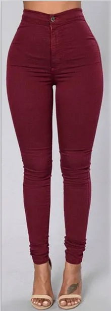 Ladies Solid Colors Pencil Pants