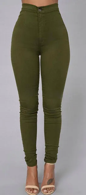 Ladies Solid Colors Pencil Pants