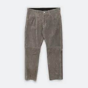 Leather Corduroy ERN Pant - Light Grey