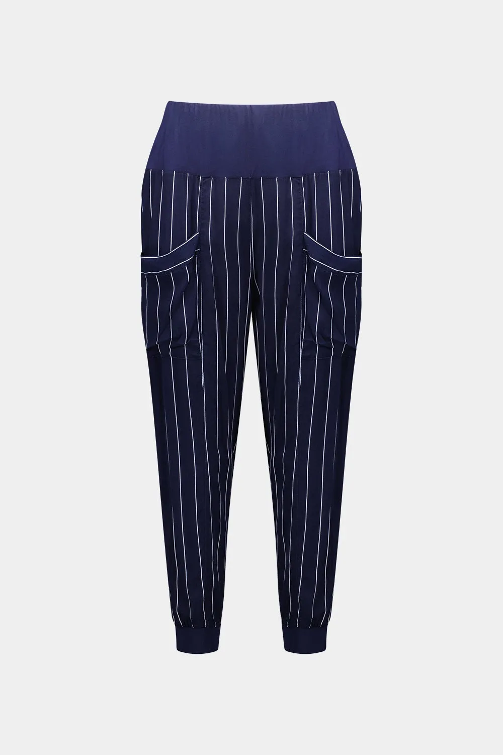 Lemon Tree Harem Pant - Navy Stripe