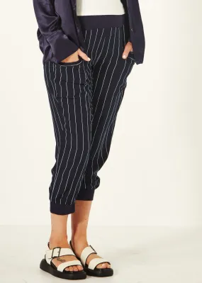 Lemon Tree Harem Pant - Navy Stripe