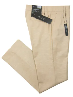 Leo & Zachary 28175 Boy's Dress Pants - Linen Look - Tan