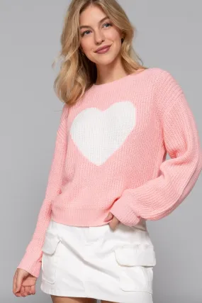 Londyn - Heart Sweater (Pink)