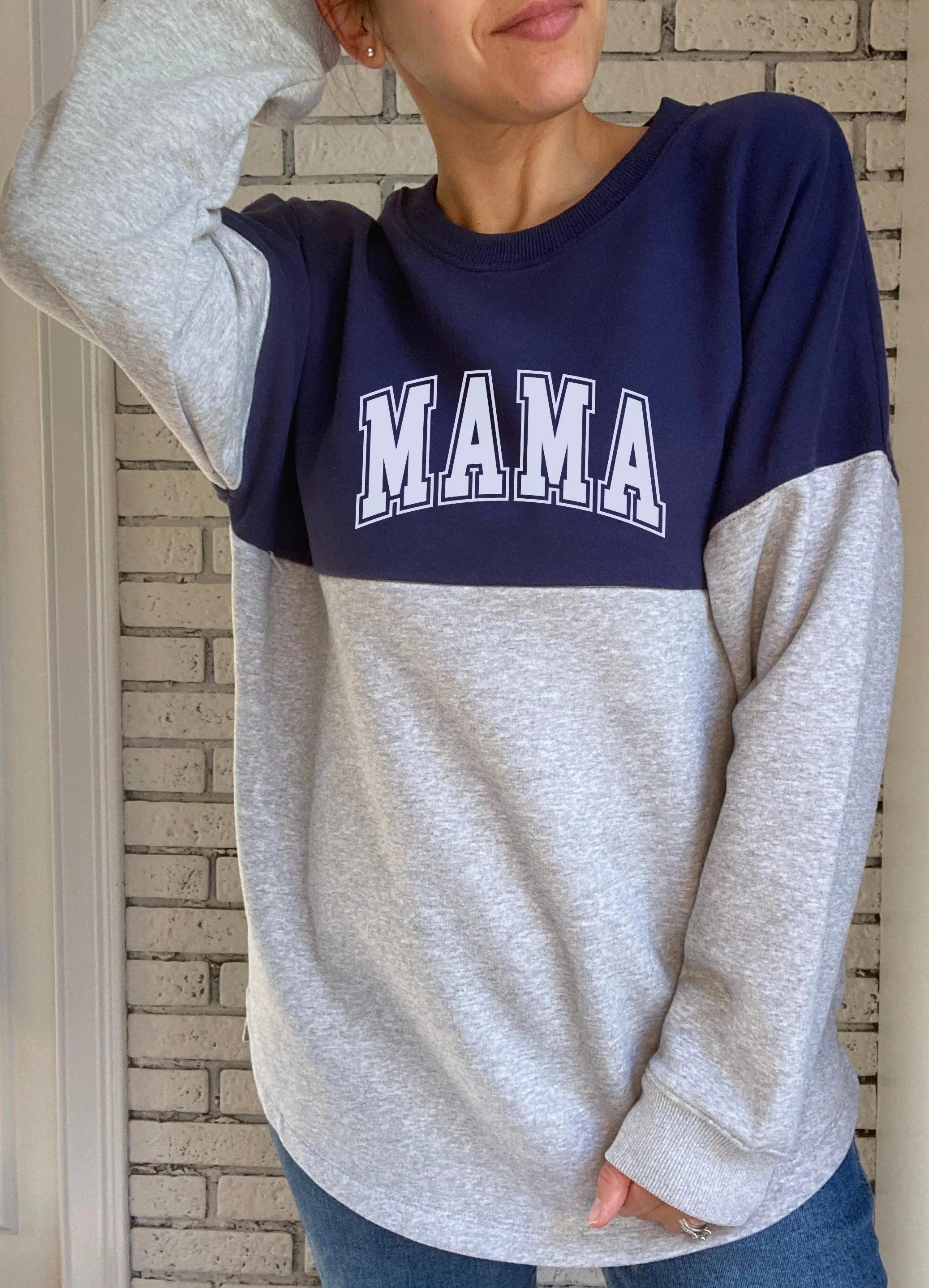 MAMA Block Letter Chill Crewneck