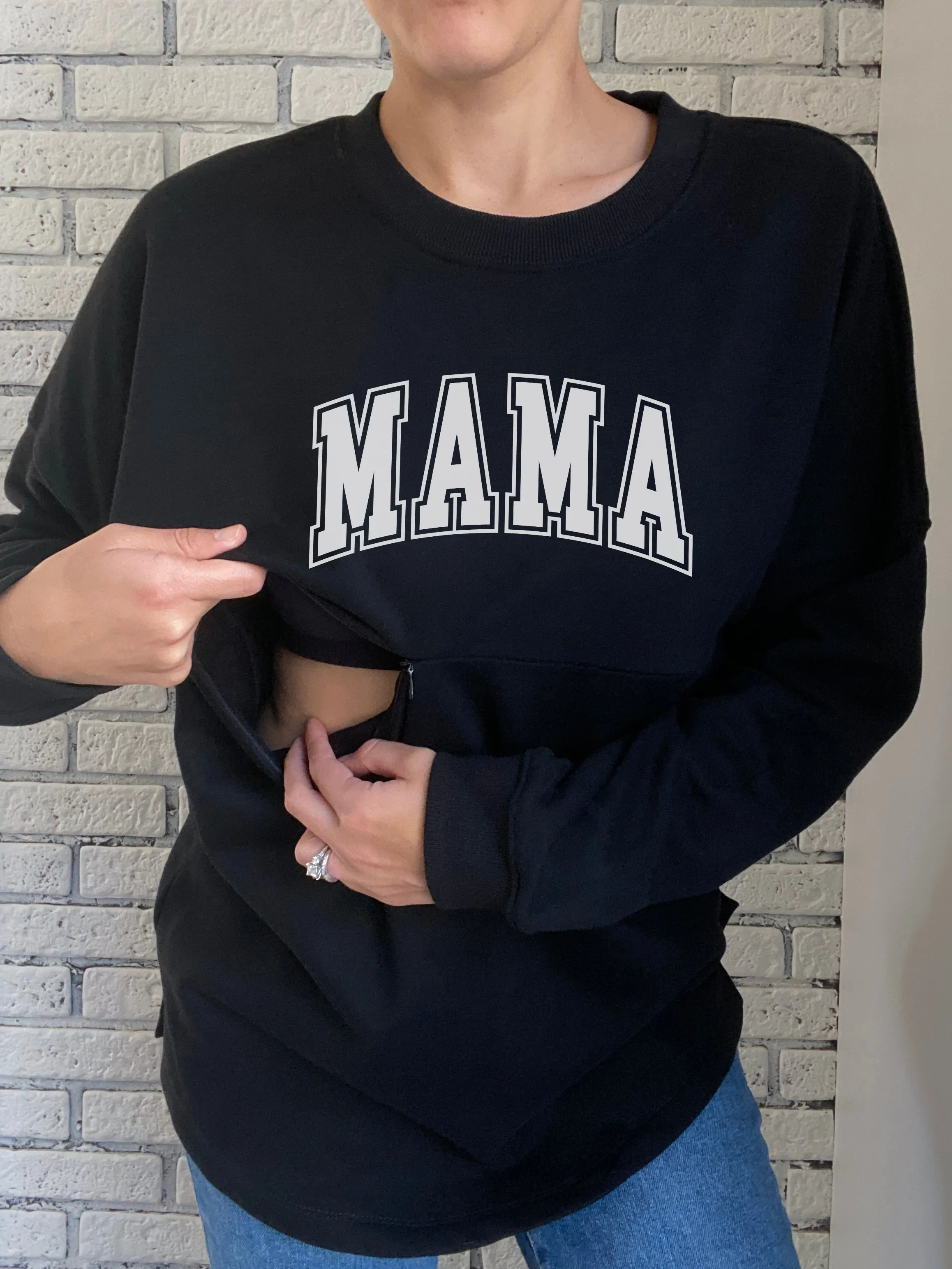 MAMA Block Letter Chill Crewneck