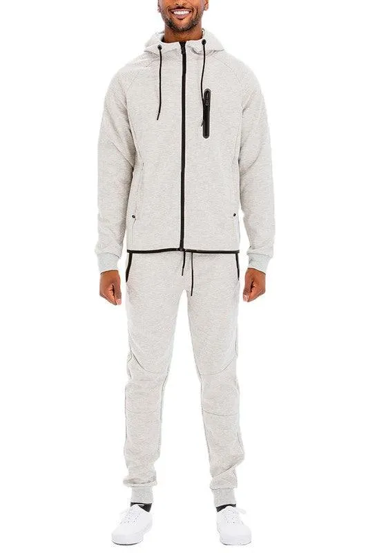 Mens Full Zip Sweatpants and Jacket Set