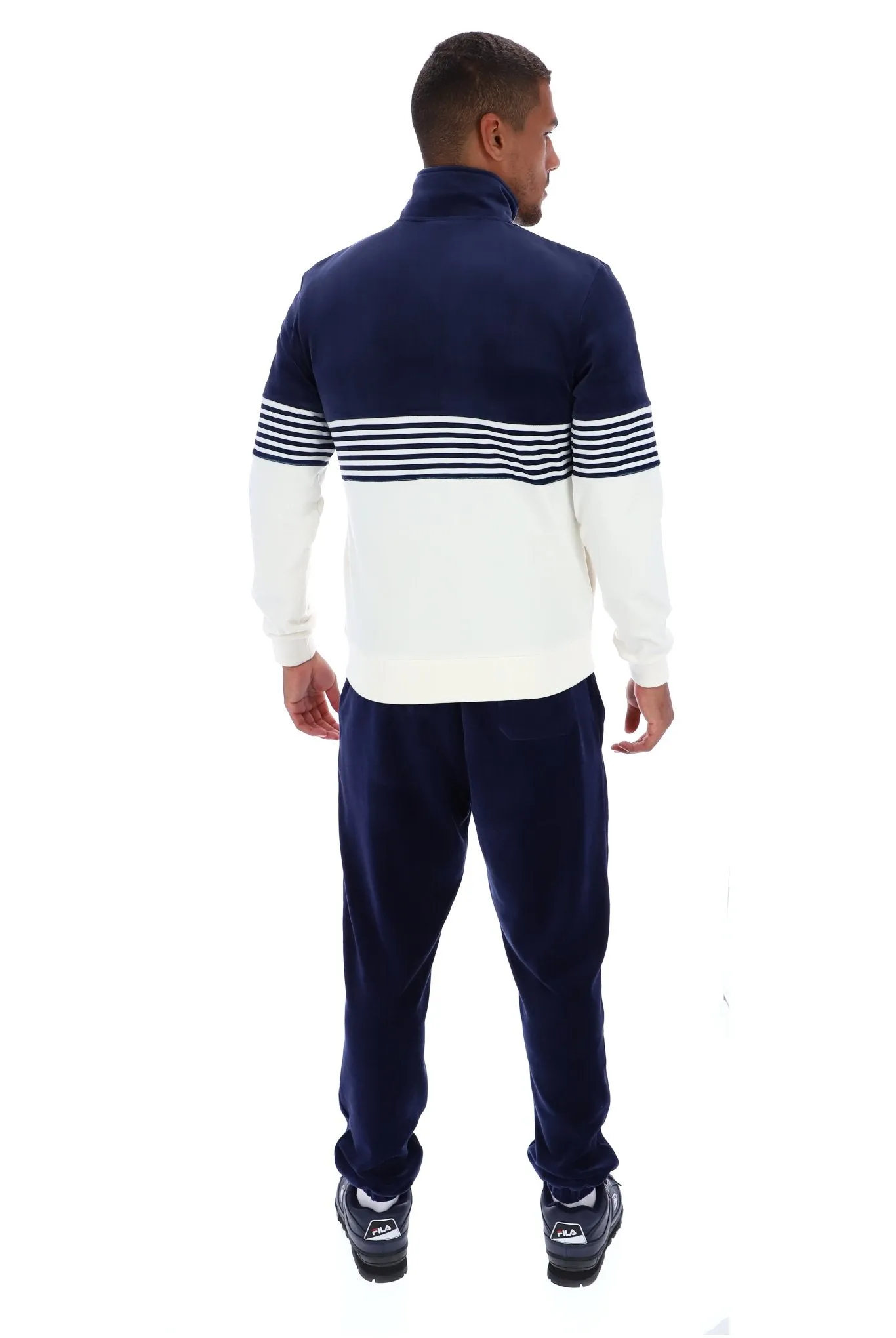 Merrick Stripe Velour Track Jacket