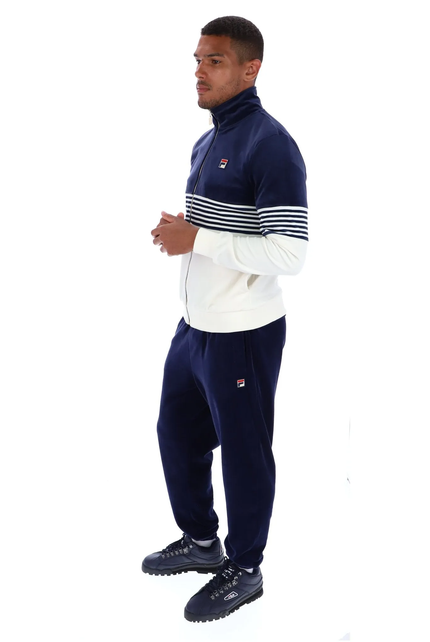 Merrick Stripe Velour Track Jacket