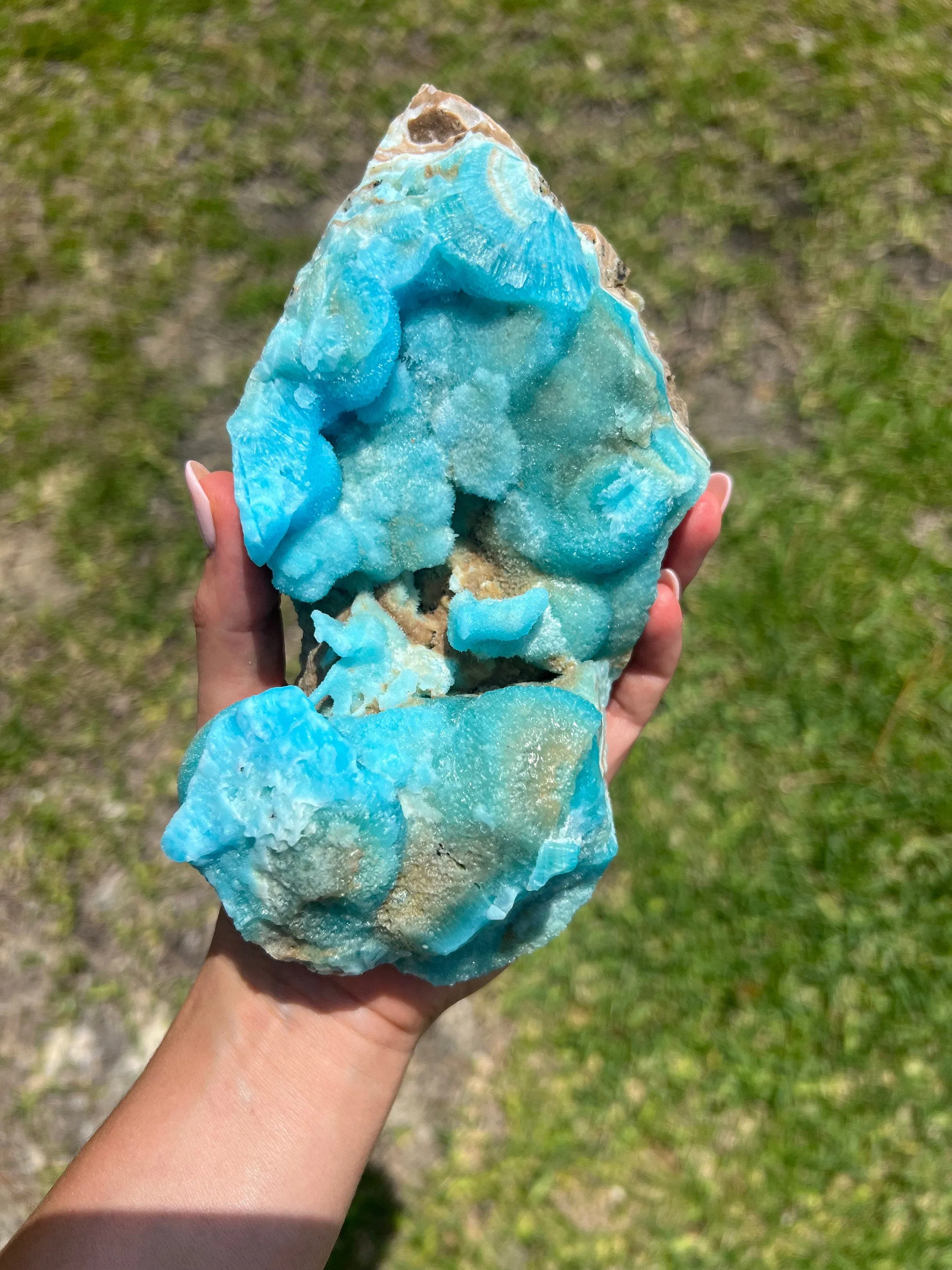 Natural raw Aragonite from Afghanistan 3 pounds and 7 inch long.