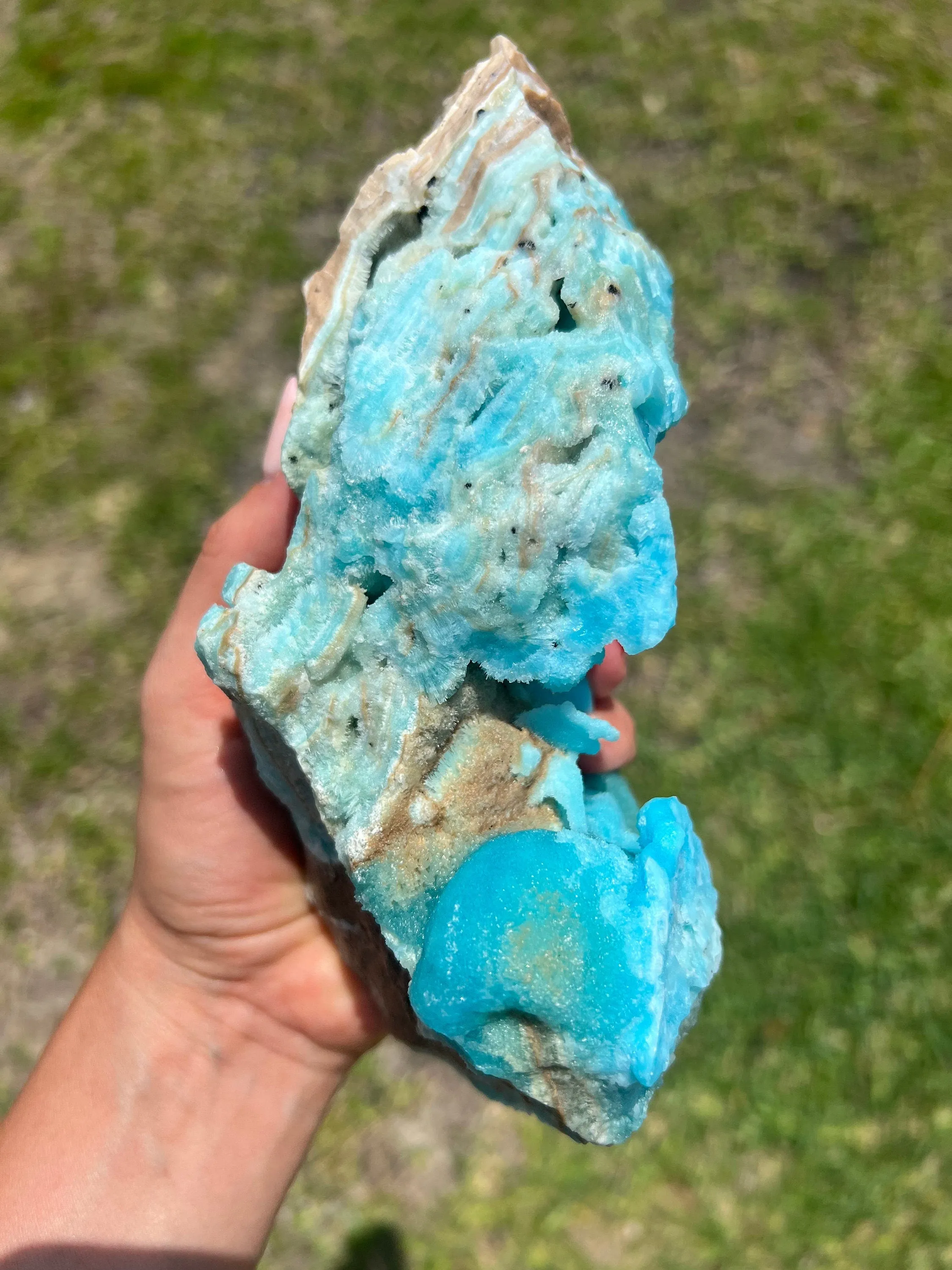 Natural raw Aragonite from Afghanistan 3 pounds and 7 inch long.