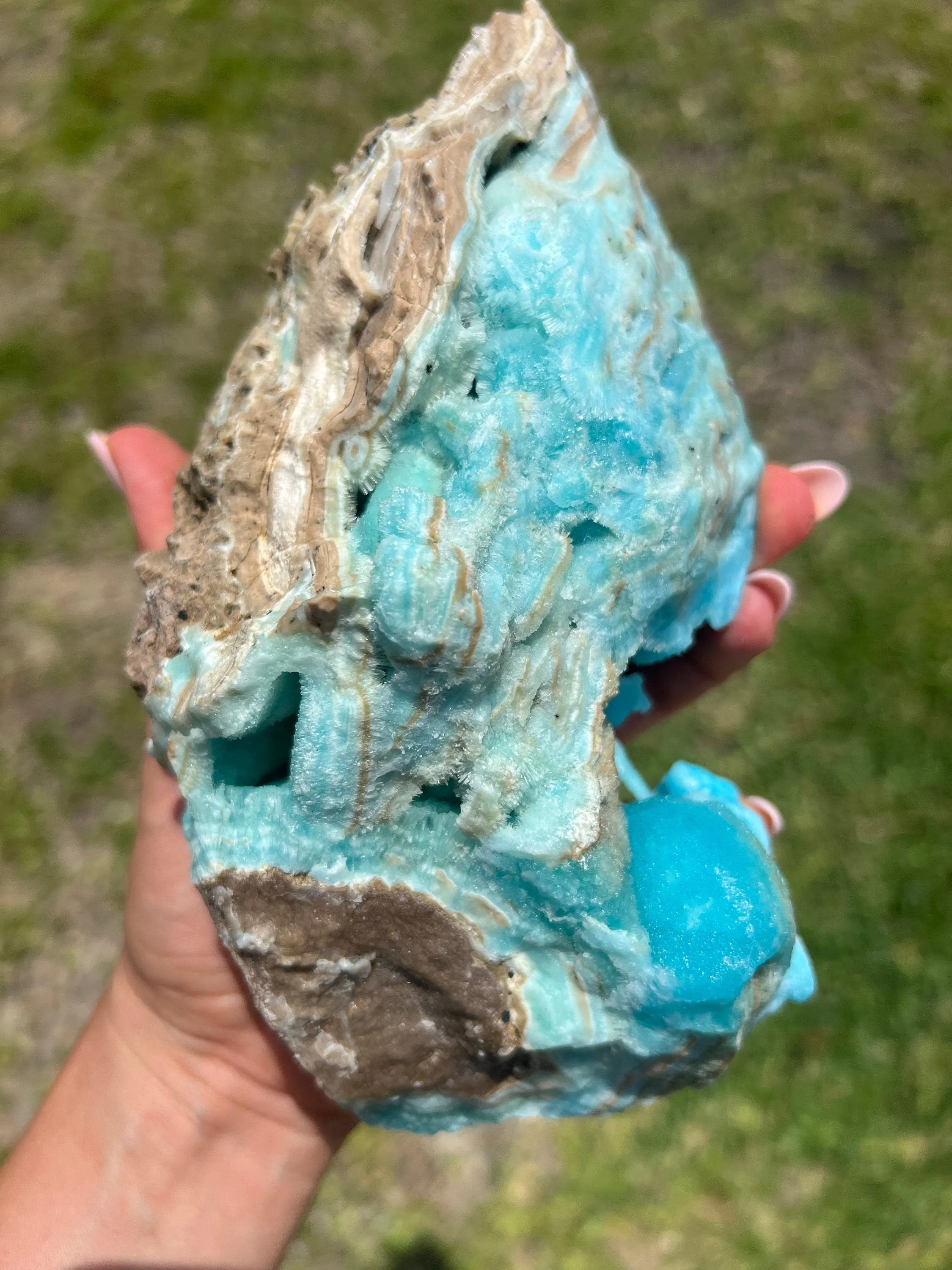 Natural raw Aragonite from Afghanistan 3 pounds and 7 inch long.