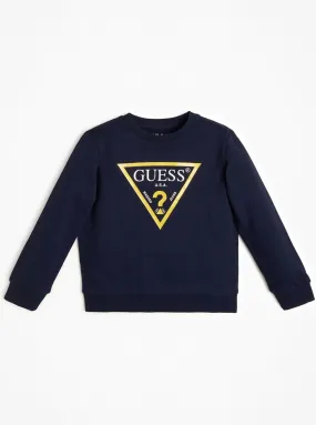 Navy Blue Logo Fleece Jumper (2-7)