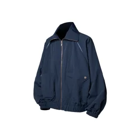 Navy Track Bomber Jacket