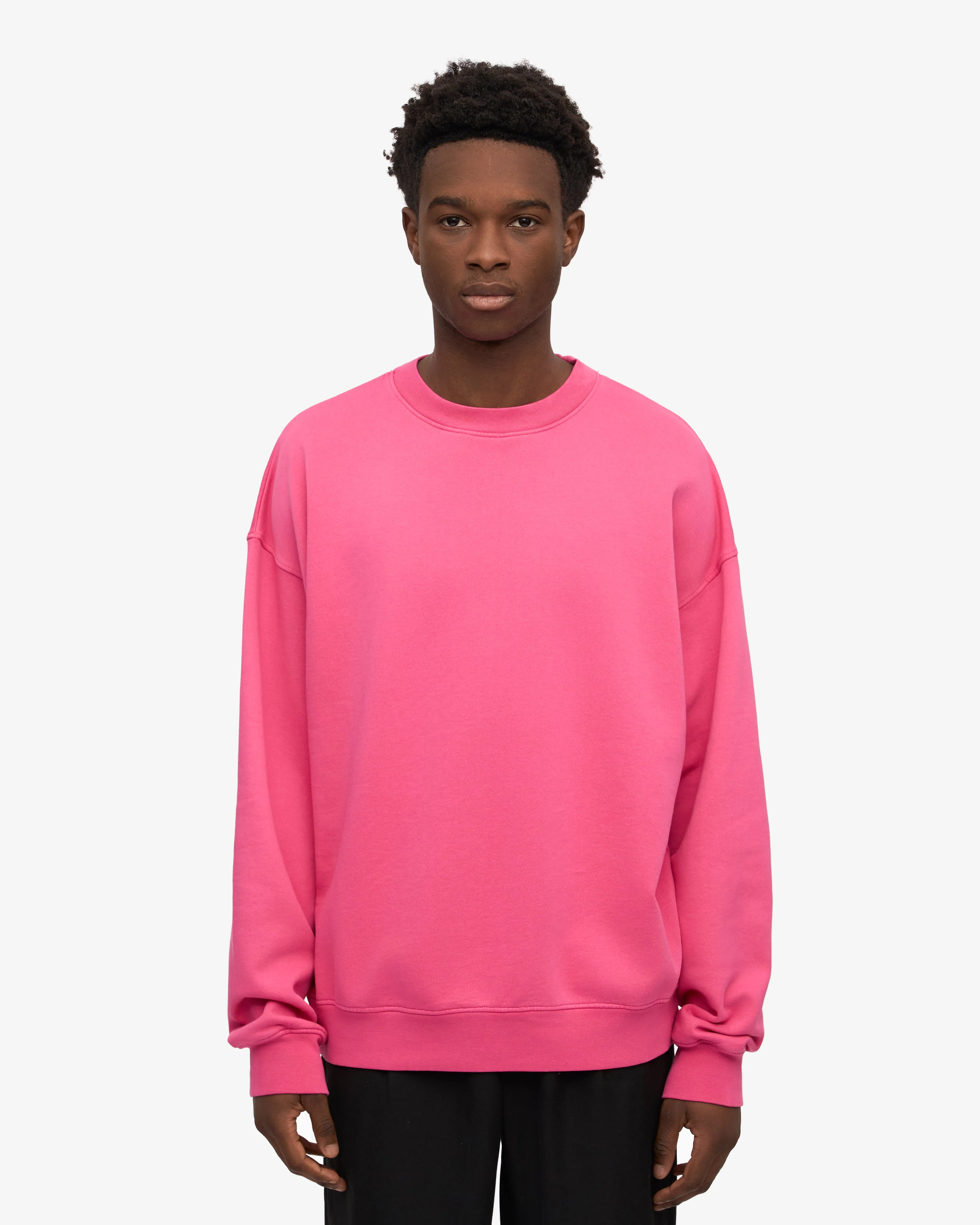 Organic Oversized Crew - Bubblegum Pink