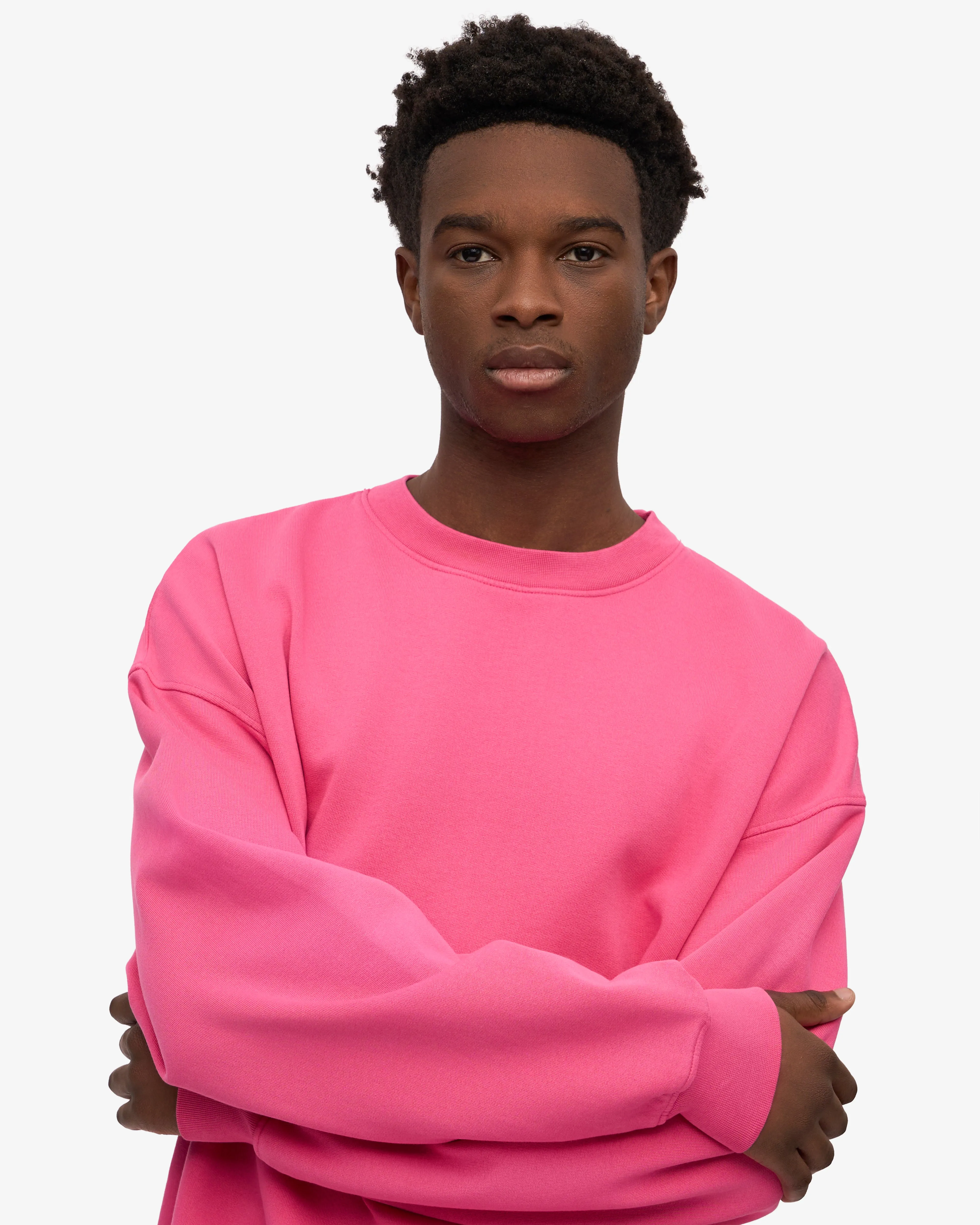 Organic Oversized Crew - Bubblegum Pink