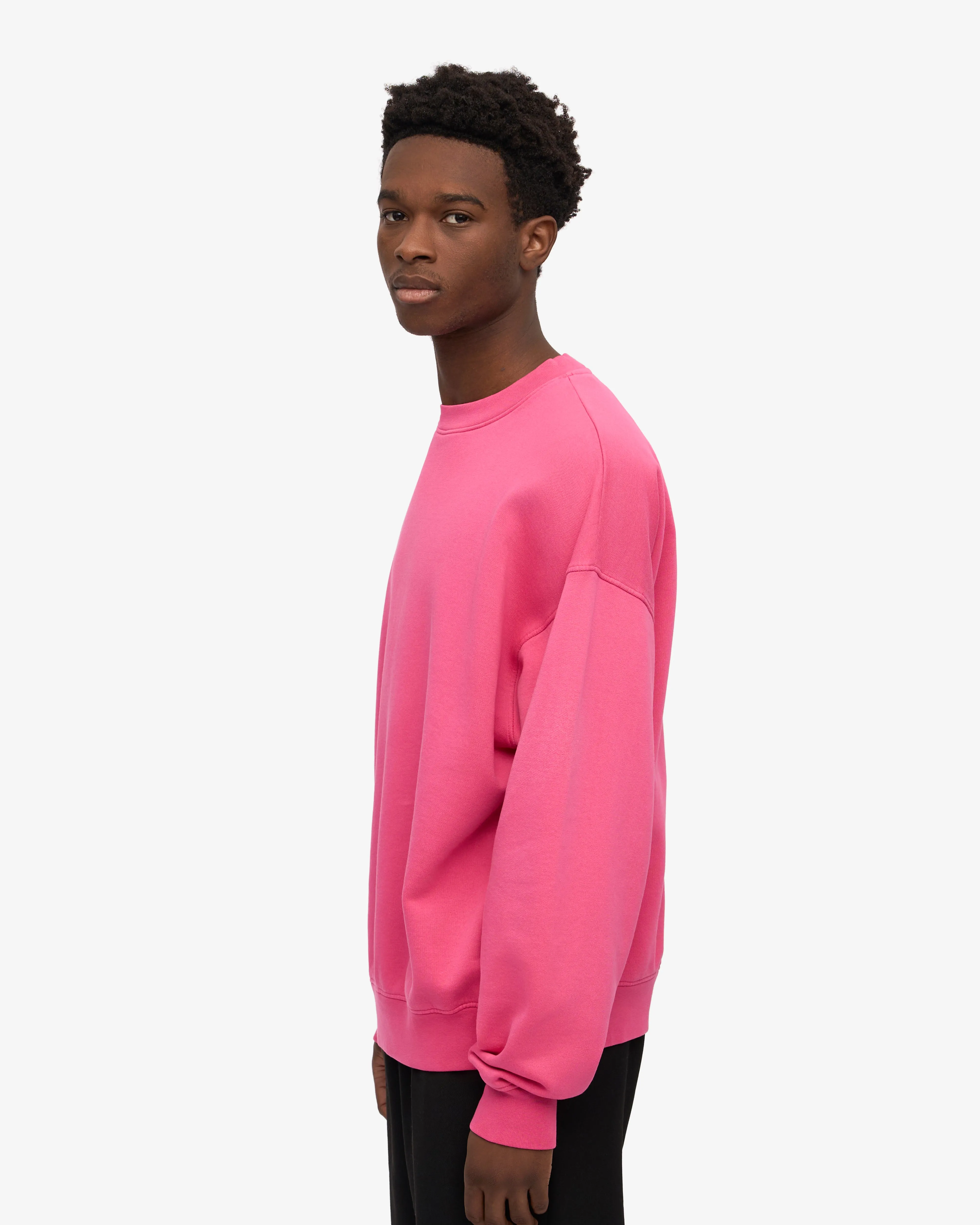 Organic Oversized Crew - Bubblegum Pink