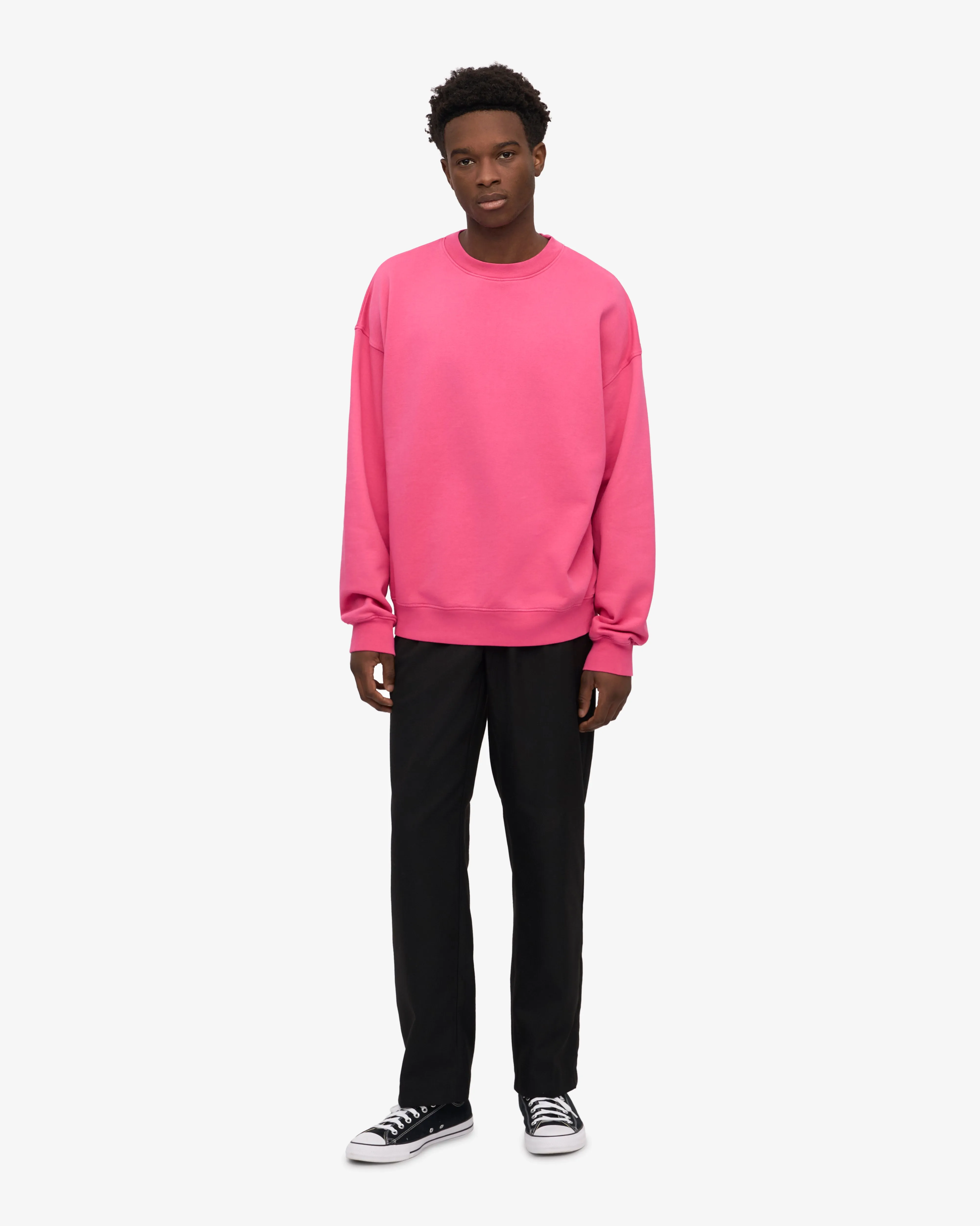 Organic Oversized Crew - Bubblegum Pink