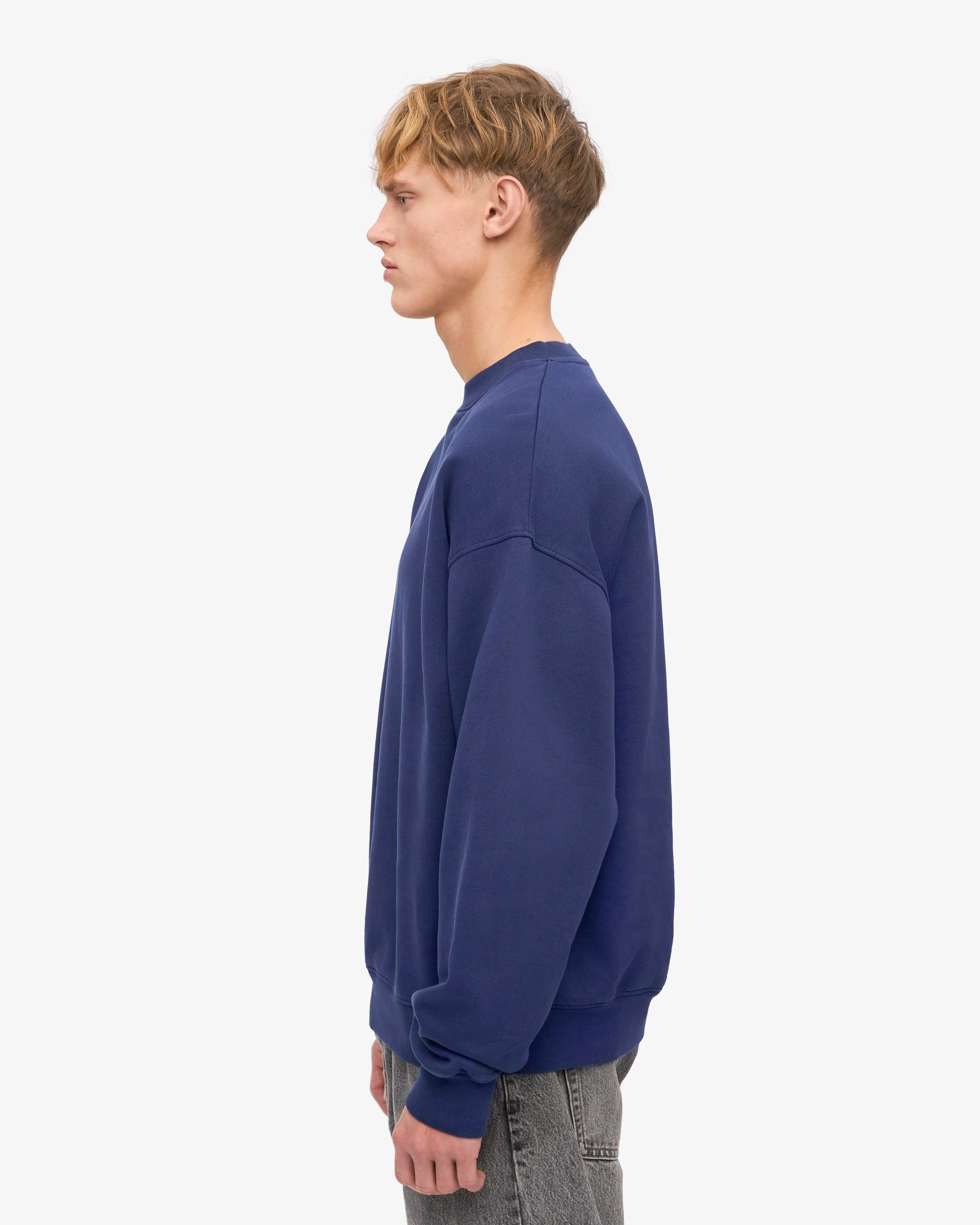 Organic Oversized Crew - Marine Blue