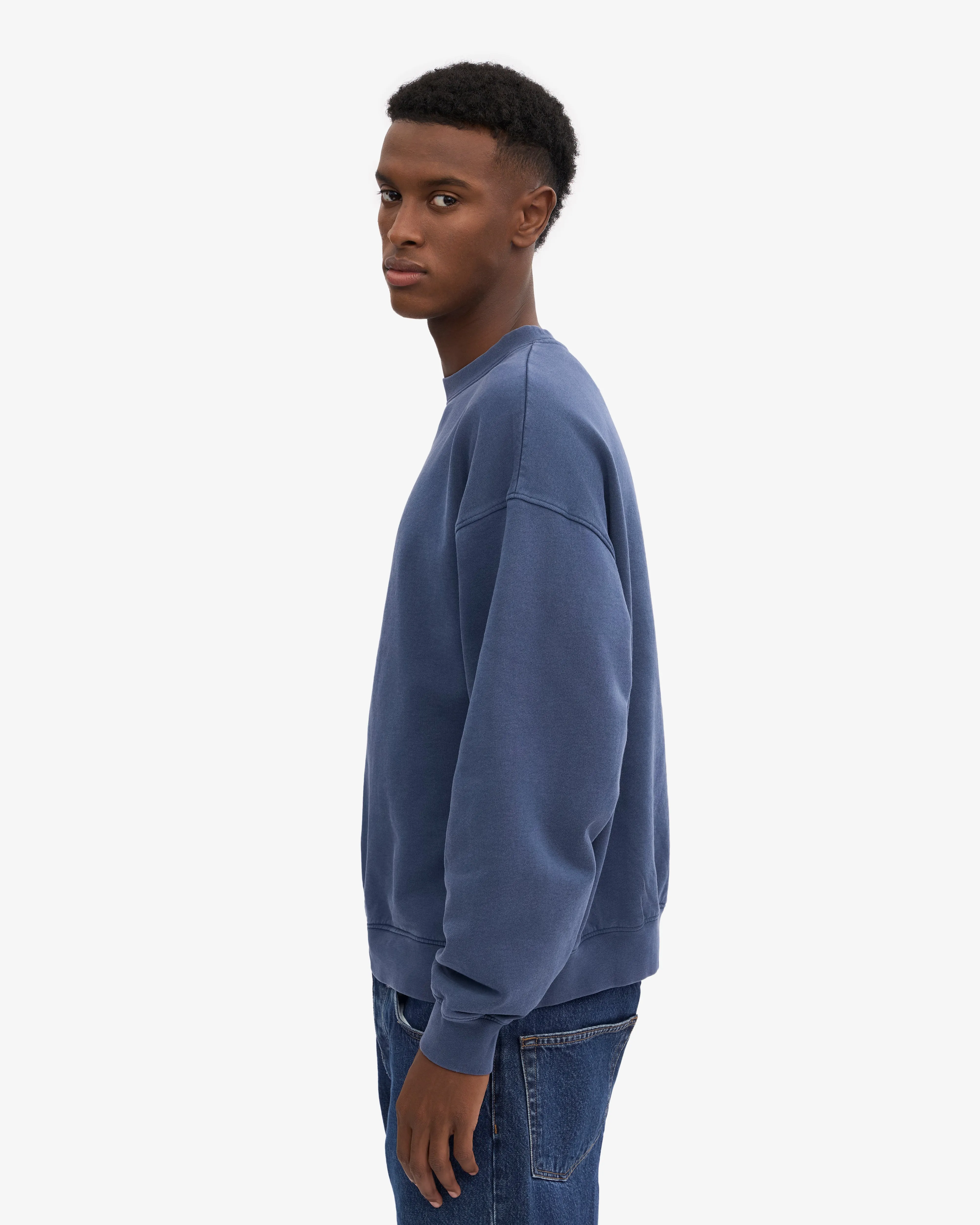 Organic Oversized Crew - Neptune Blue