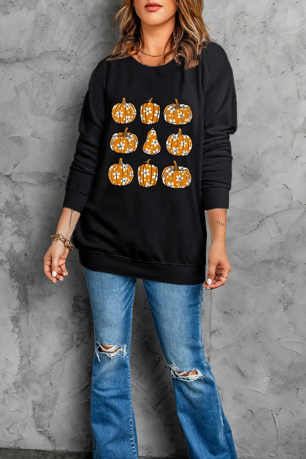 Pumpkin Long Sleeve Sweatshirt [Online Exclusive]