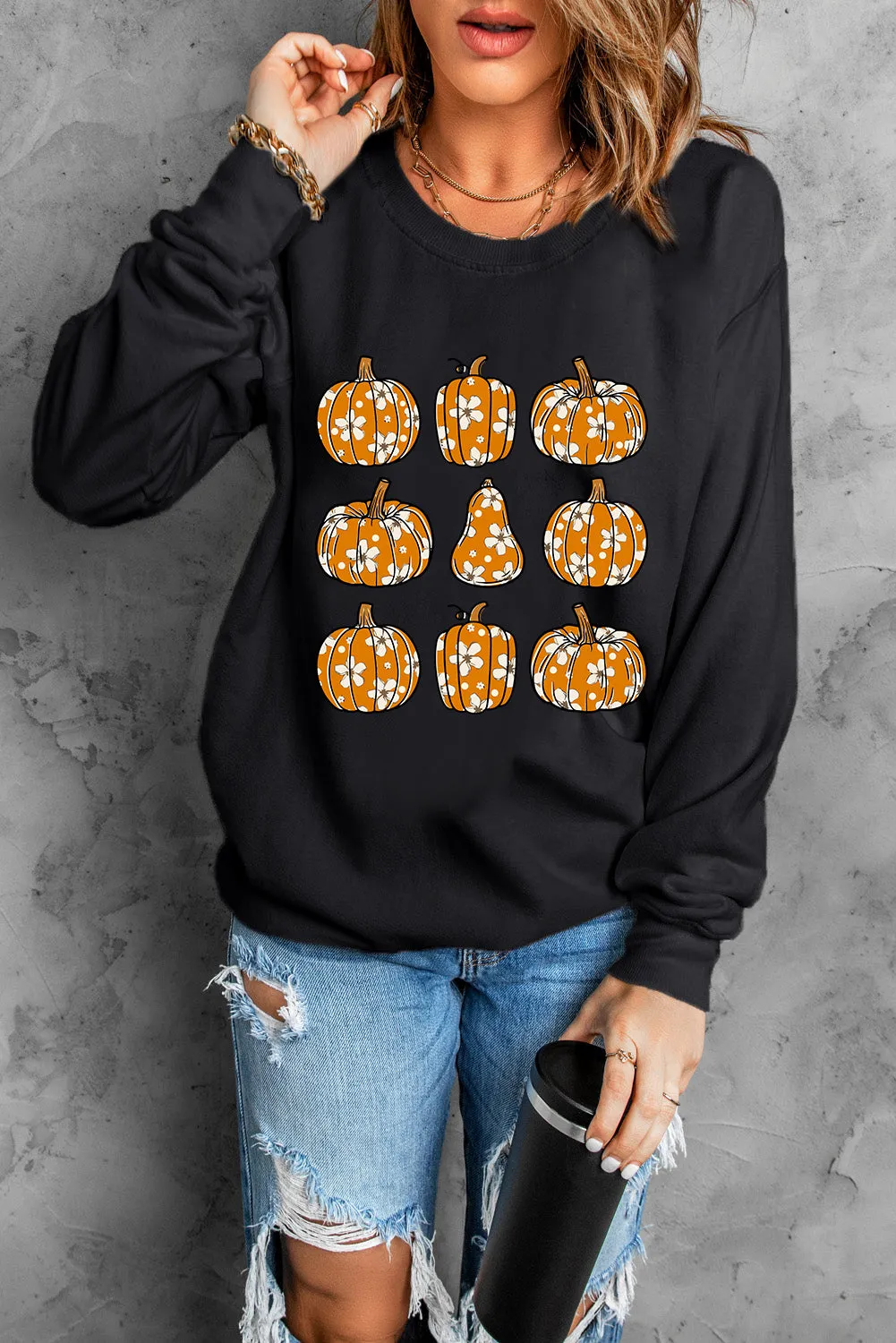 Pumpkin Long Sleeve Sweatshirt [Online Exclusive]