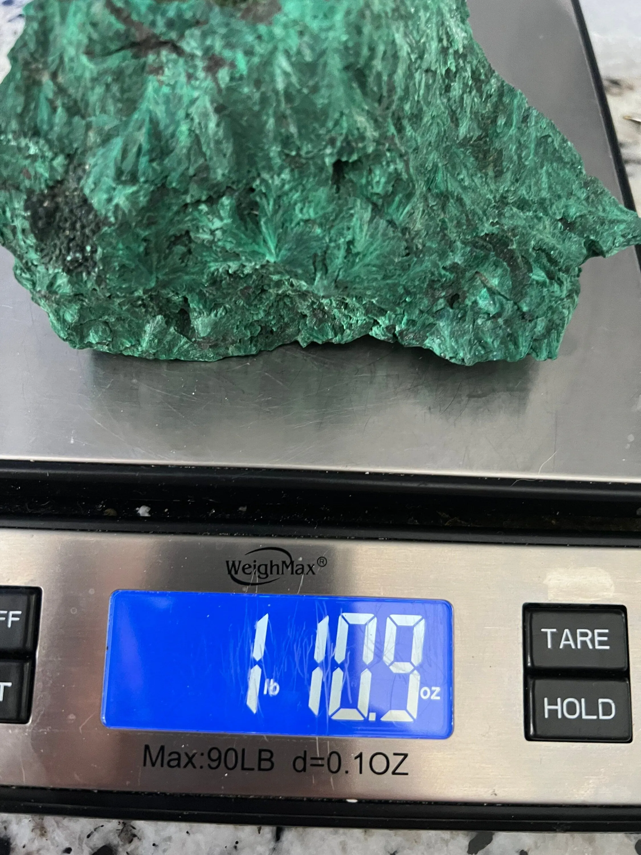 Raw malachite 1lb 10oz