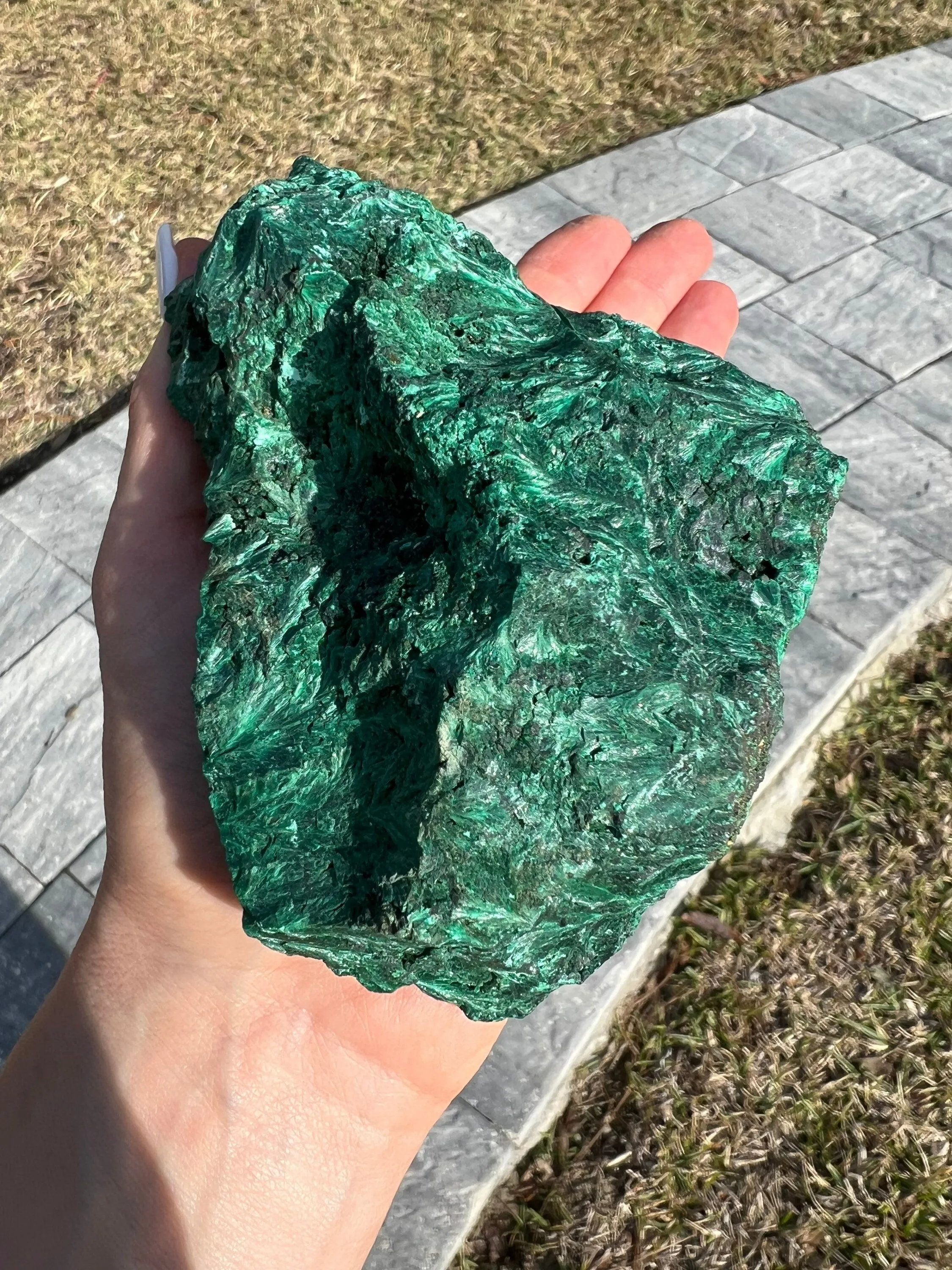 Raw malachite 1lb 10oz