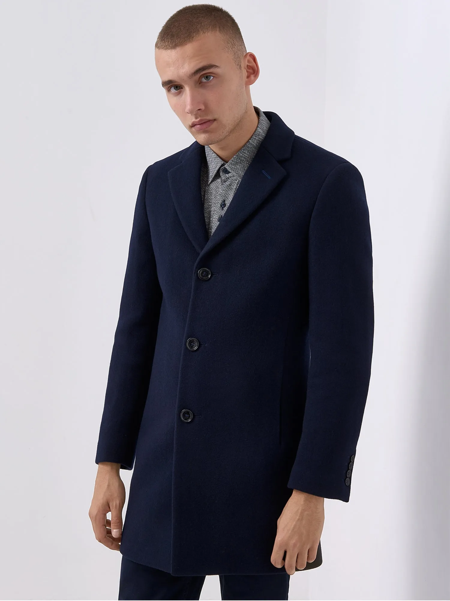 Remus - Navy Rueben Overcoat