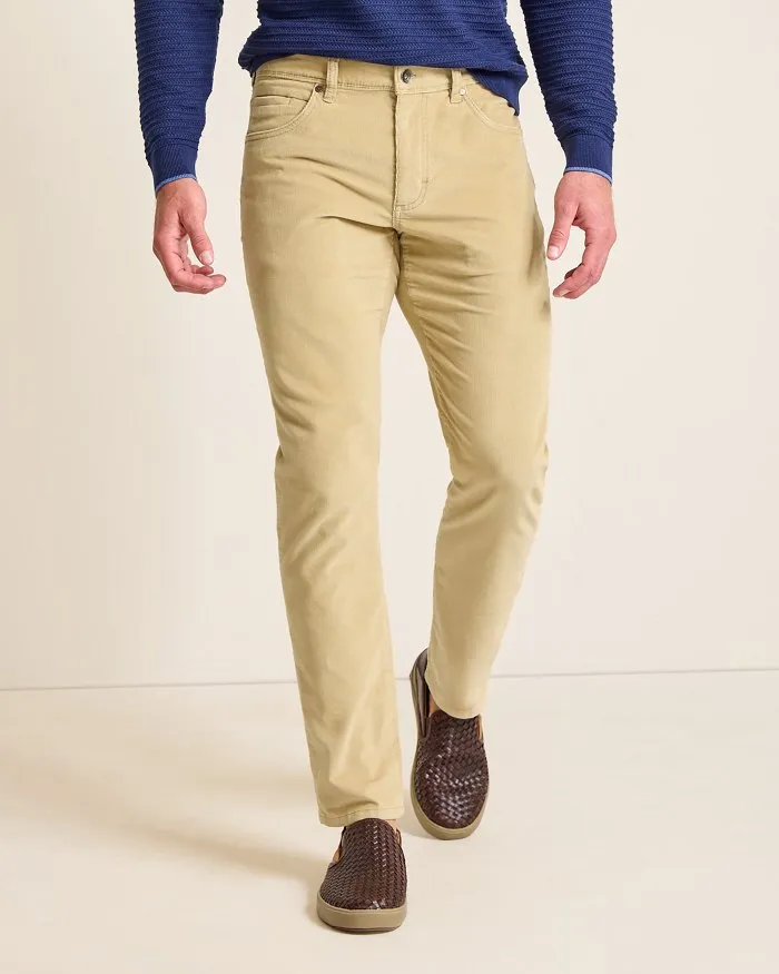 Sea Coast Corduroy 5-Pocket Pants in Stone Khaki by Tommy Bahama