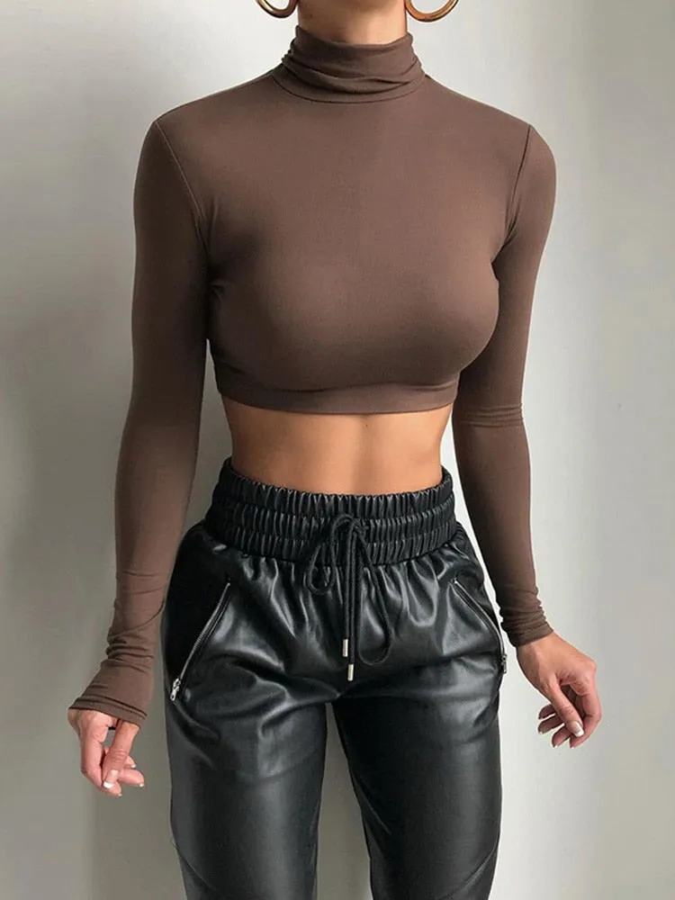 sealbeer A&A Essentials Turtleneck Crop Top