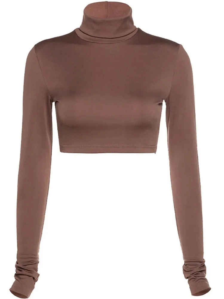 sealbeer A&A Essentials Turtleneck Crop Top