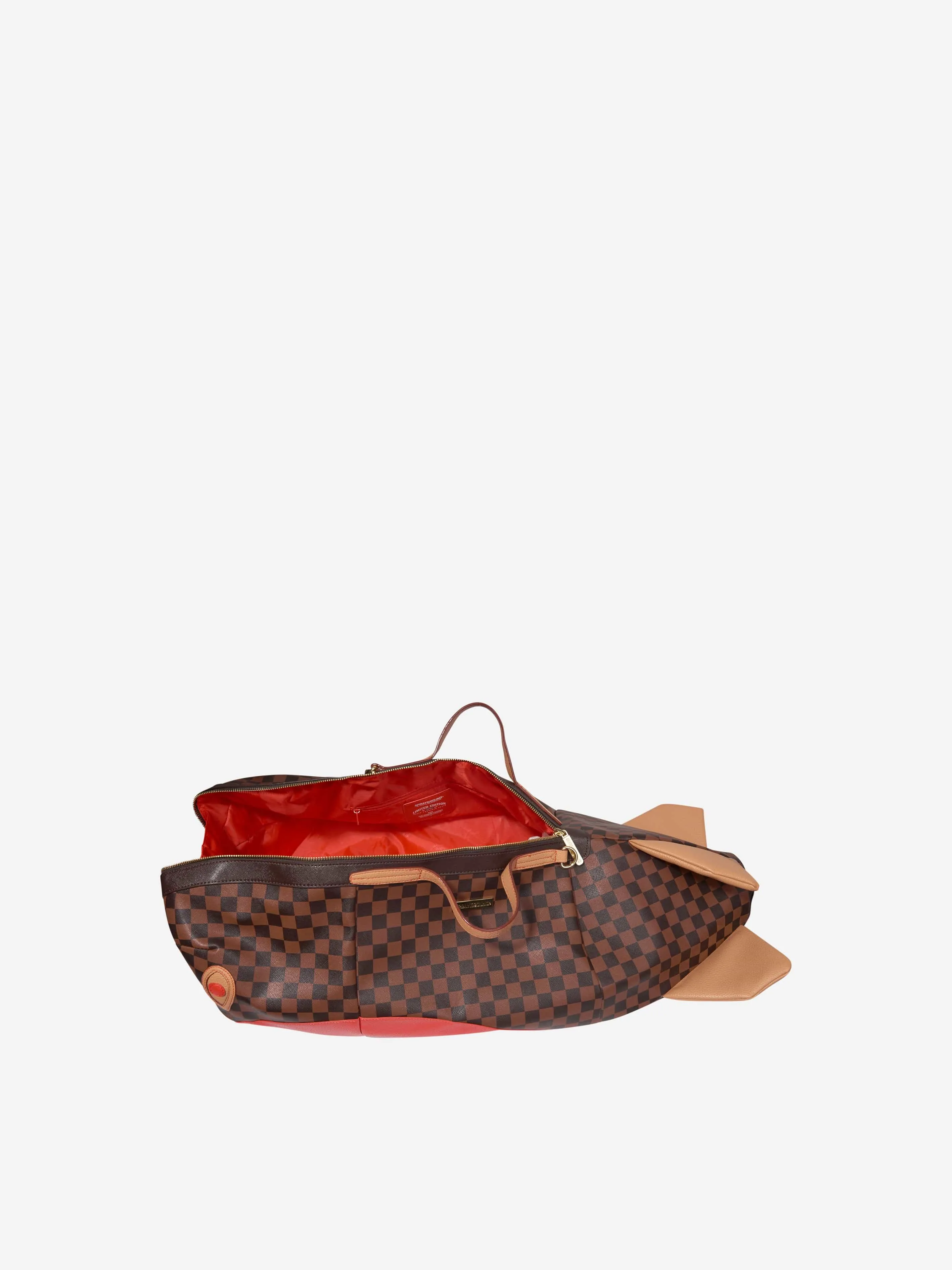 Sprayground Kids Raceway Henny Torpedo Duffle Bag in Brown