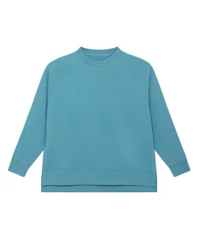 Stella Wilder womens oversized crew neck sweatshirt (STSW872) | Atlantic Blue