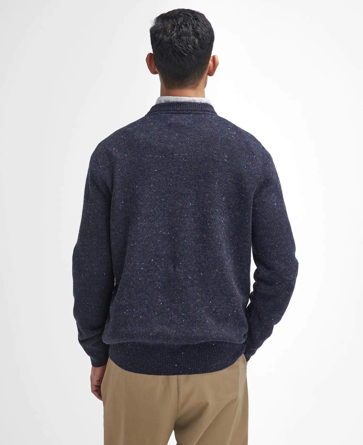 Tainsbury Crew Neck Jumper in Navy by Barbour