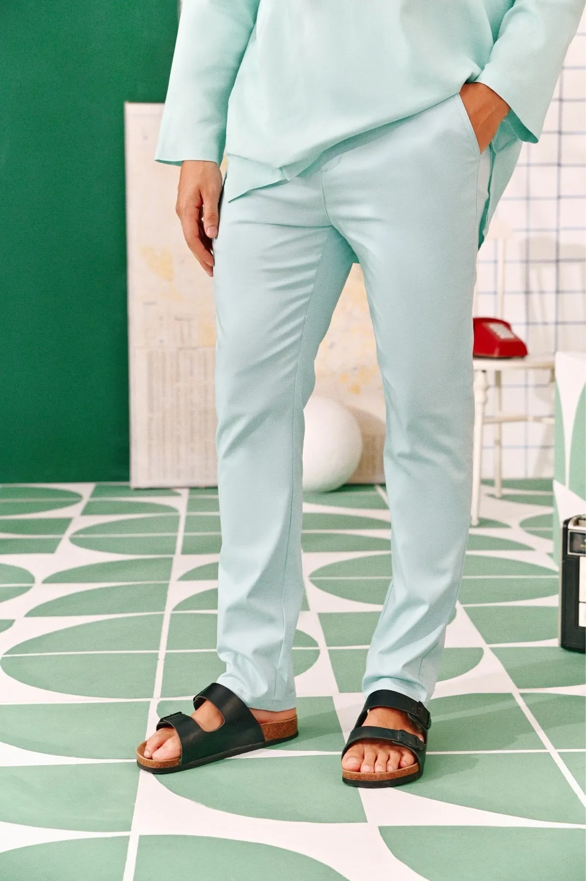 The Perfect Men Slim Fit Pants - Tiffany Blue