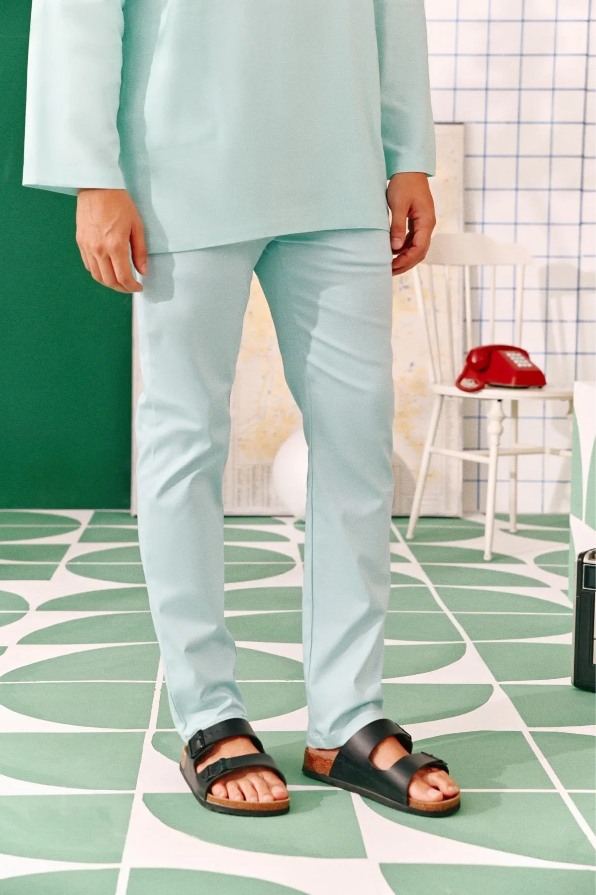 The Perfect Men Slim Fit Pants - Tiffany Blue