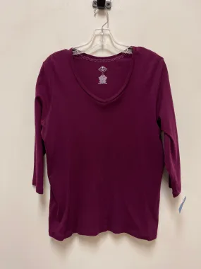 Top Long Sleeve By St Johns Bay In Purple, Size: Xl