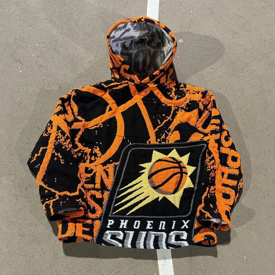 Trendy basketball retro tapestry hoodie