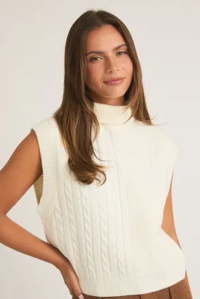 Turtle neck sweater in White