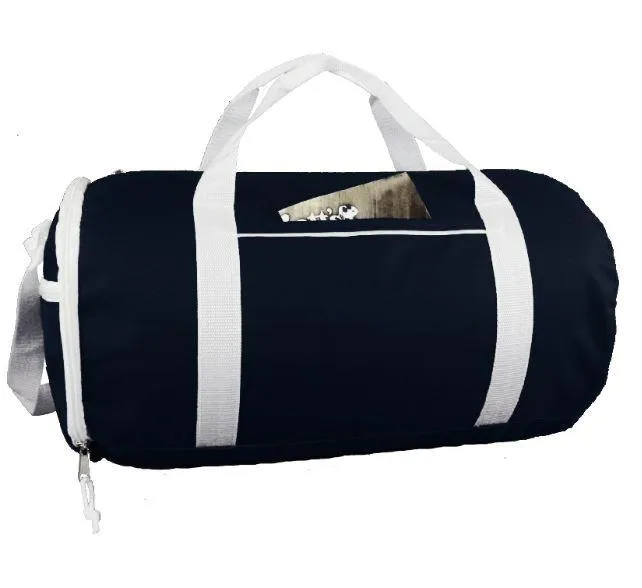 Two-Tone Sport Gym Roll Duffel Bags