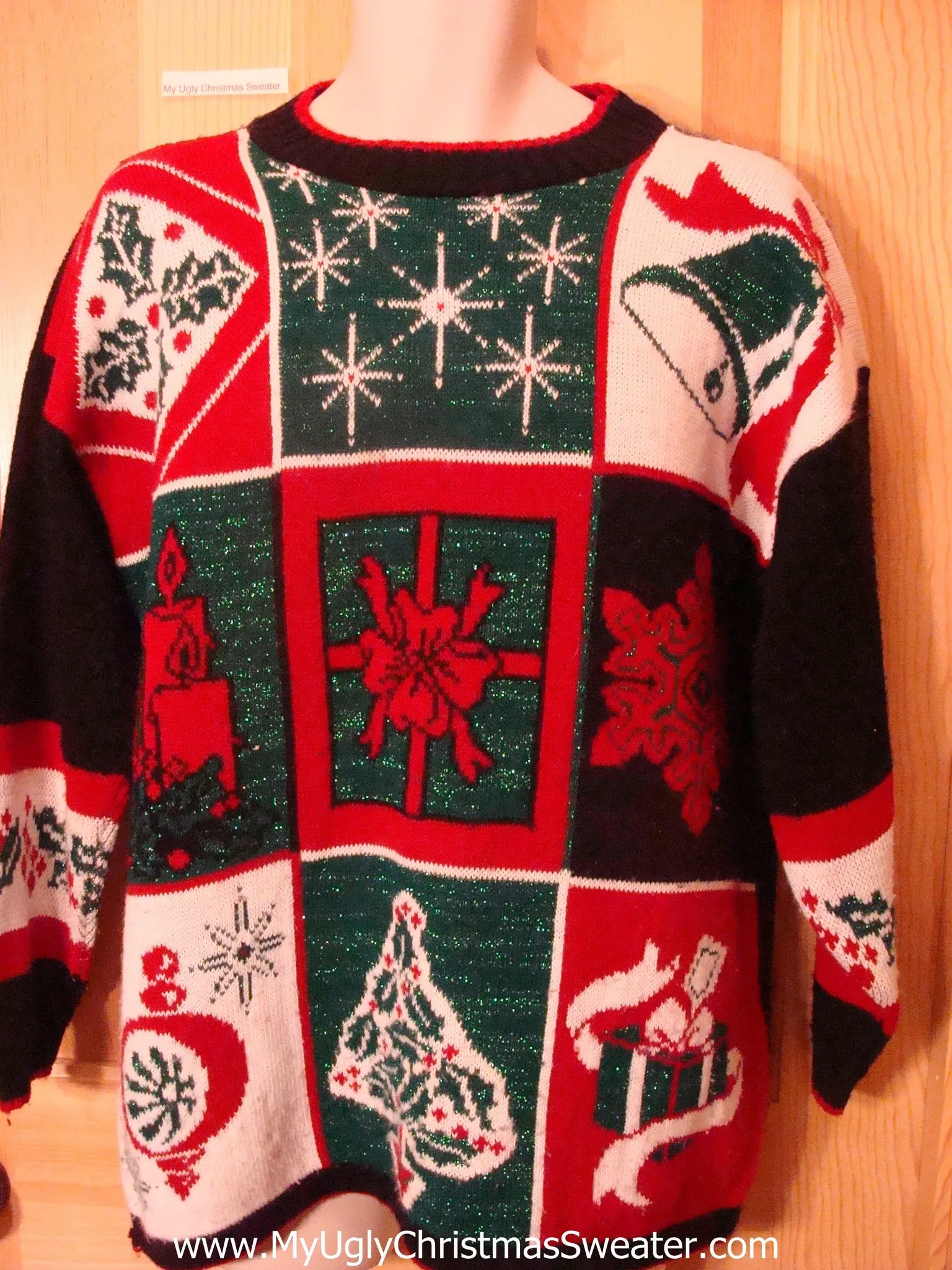 Ugly Christmas Sweater 80s Acrylic Horrible Pullover