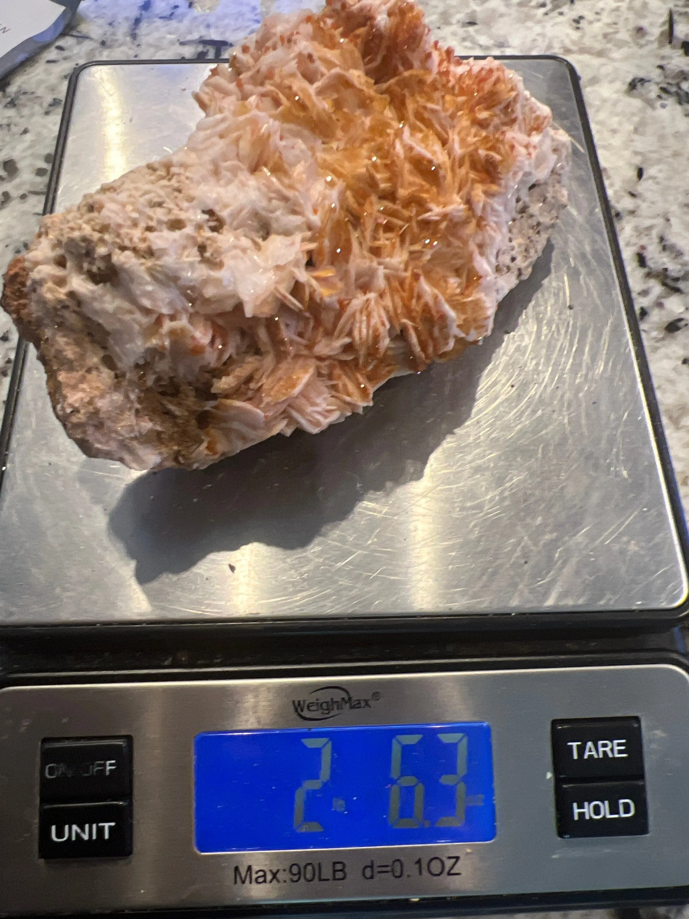 Vanadinite on Baryte 2pounds 6oz