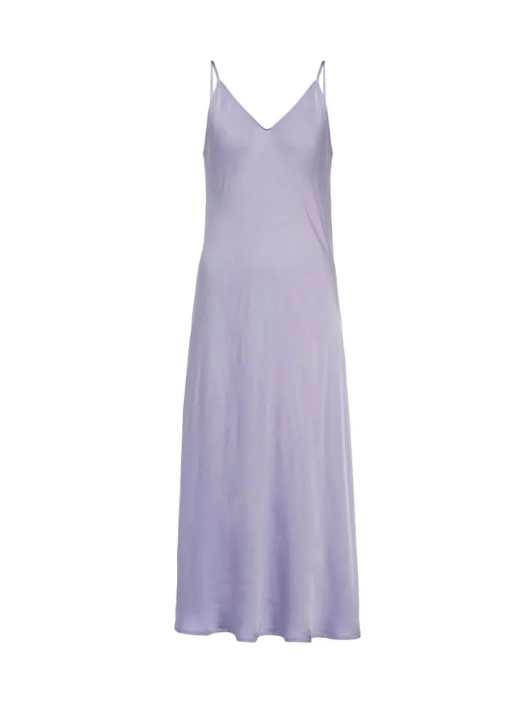 Velvet Poppy Satin Viscose Slip Dress - Bayberry